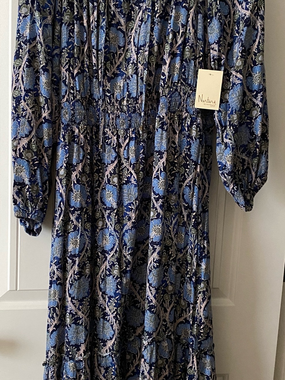 Nurture Floral Blue Maxi Dress